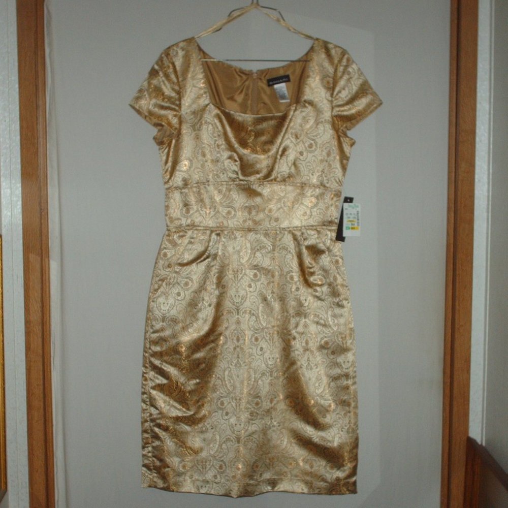 Bahari gold dress - new - size 8